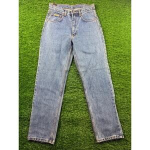 VTG 90s Cosmo Jeans 915 Size 29 NWT Blue Denim High Waist Straight leg